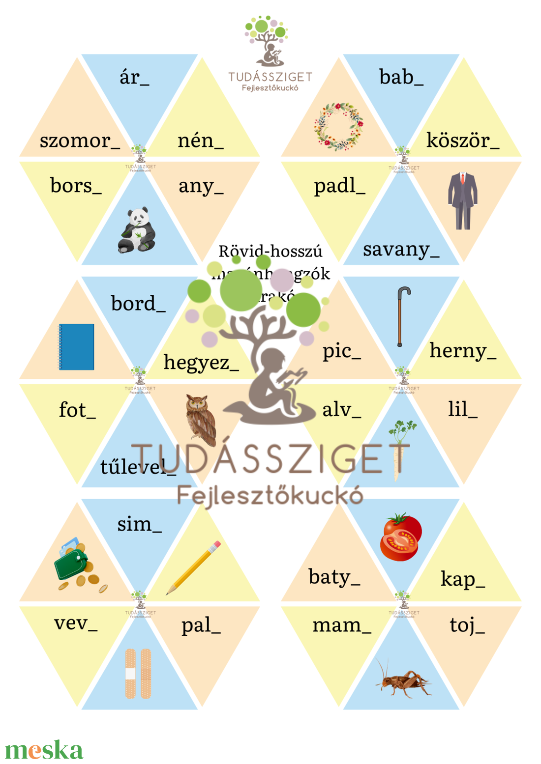 Rövid-hosszú magánhangzók - játék & sport - készségfejlesztő és logikai játék - oktató játékok - Meska.hu Rövid-hosszú magánhangzók - játék & sport - készségfejlesztő és logikai játék - oktató játékok - Meska.hu