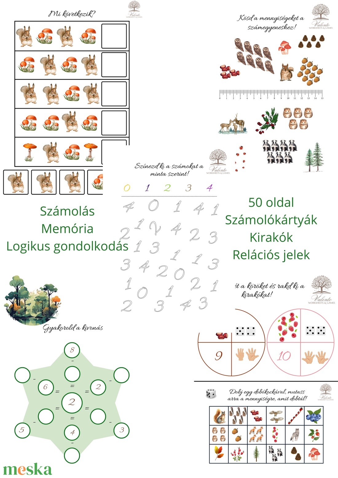 Erdei állatok - játék & sport - készségfejlesztő és logikai játék - oktató játékok - Meska.hu Erdei állatok - játék & sport - készségfejlesztő és logikai játék - oktató játékok - Meska.hu