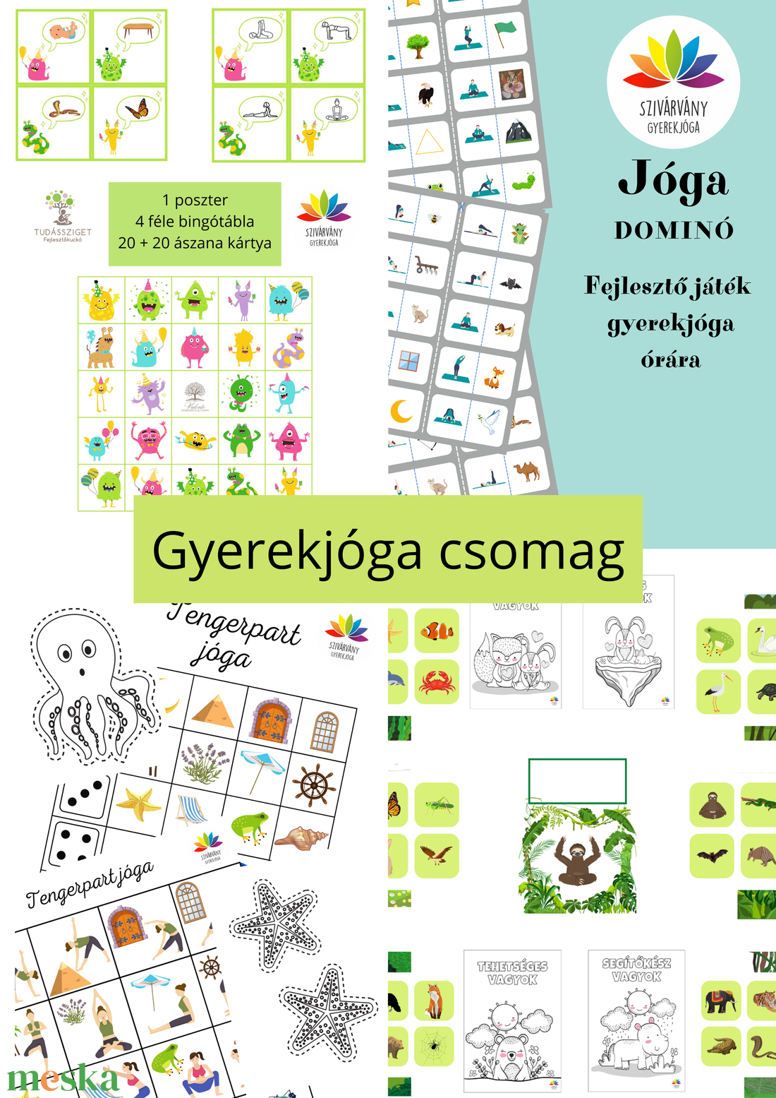 Gyerekjóga csomag - játék & sport - készségfejlesztő és logikai játék - oktató játékok - Meska.hu Gyerekjóga csomag - játék & sport - készségfejlesztő és logikai játék - oktató játékok - Meska.hu