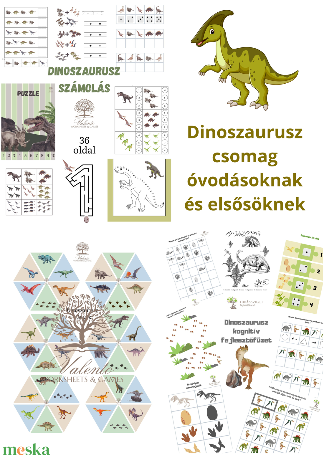 Dinoszaurusz csomag óvodásoknak és elsősöknek - játék & sport - készségfejlesztő és logikai játék - oktató játékok - Meska.hu Dinoszaurusz csomag óvodásoknak és elsősöknek - játék & sport - készségfejlesztő és logikai játék - oktató játékok - Meska.hu