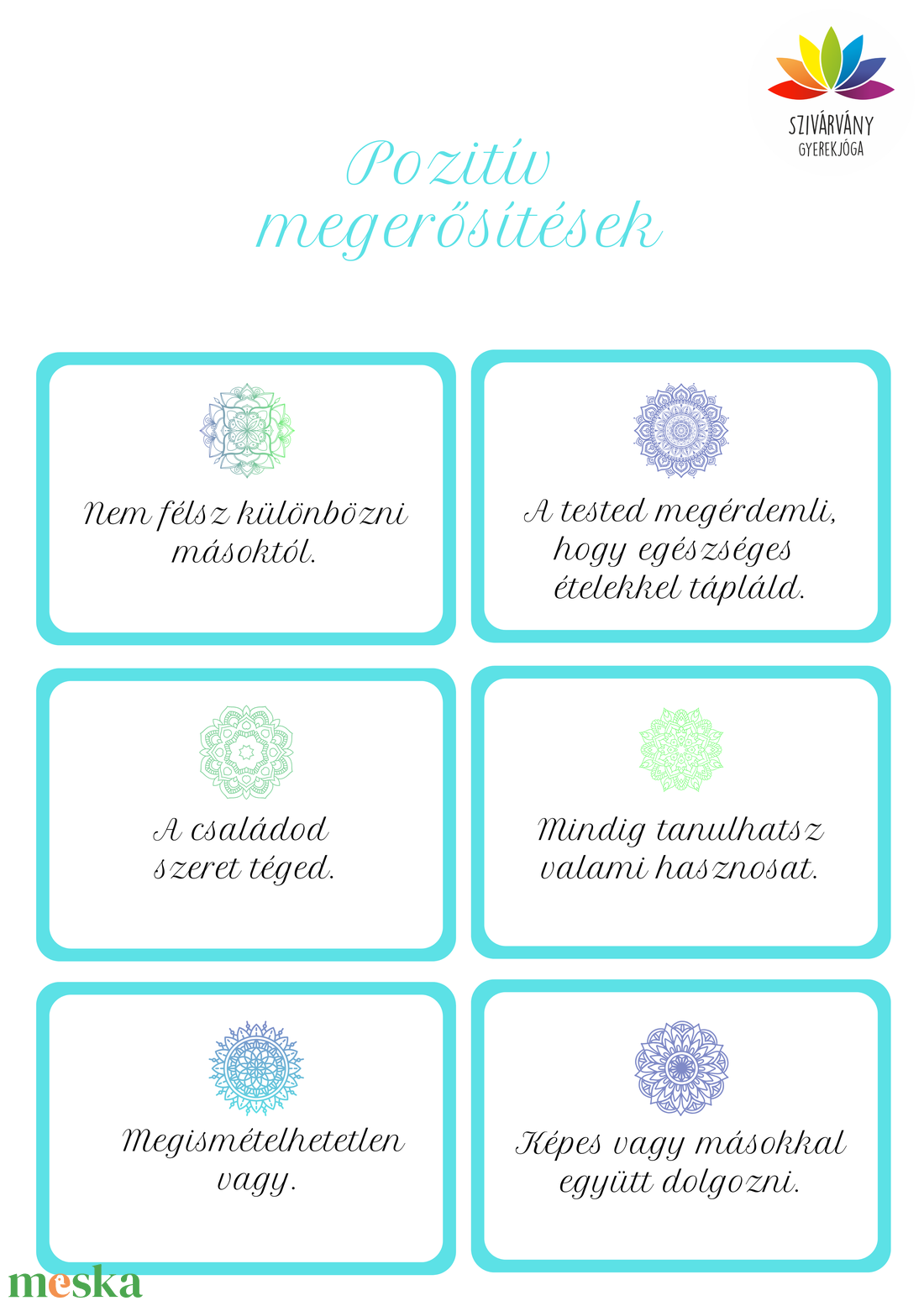 Pozitív megerősítések kártya - játék & sport - készségfejlesztő és logikai játék - oktató játékok - Meska.hu Pozitív megerősítések kártya - játék & sport - készségfejlesztő és logikai játék - oktató játékok - Meska.hu