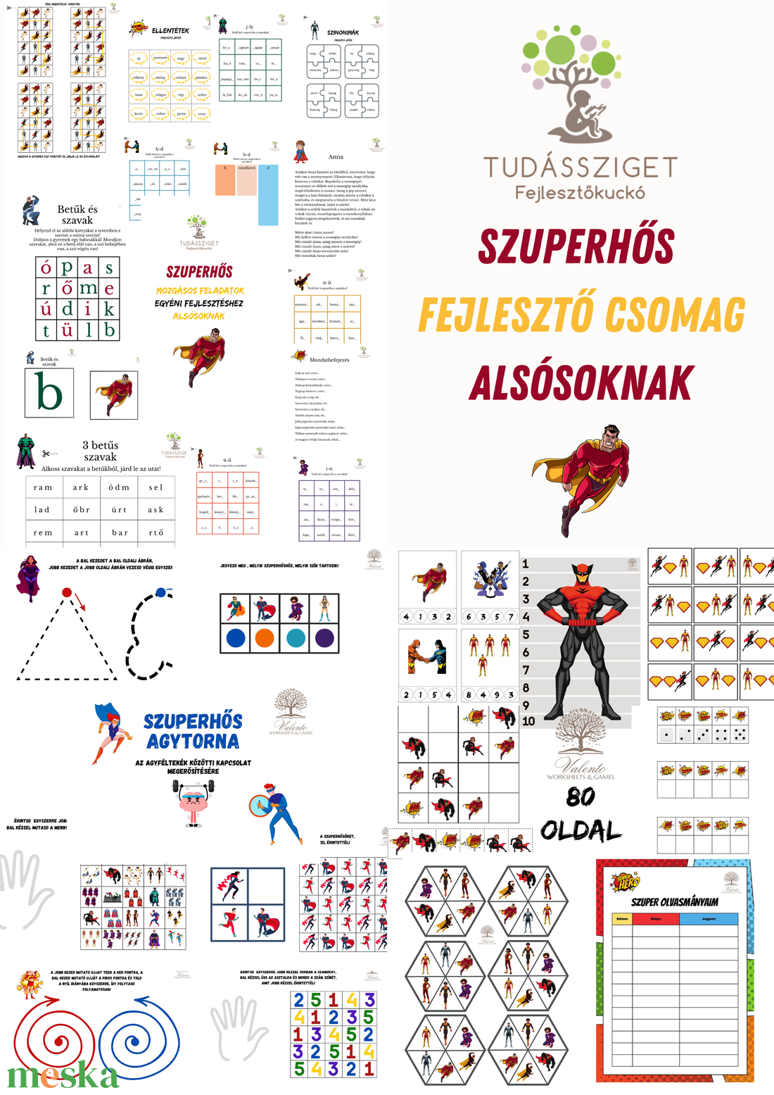 Szuperhős csomag alsósoknak - játék & sport - készségfejlesztő és logikai játék - oktató játékok - Meska.hu