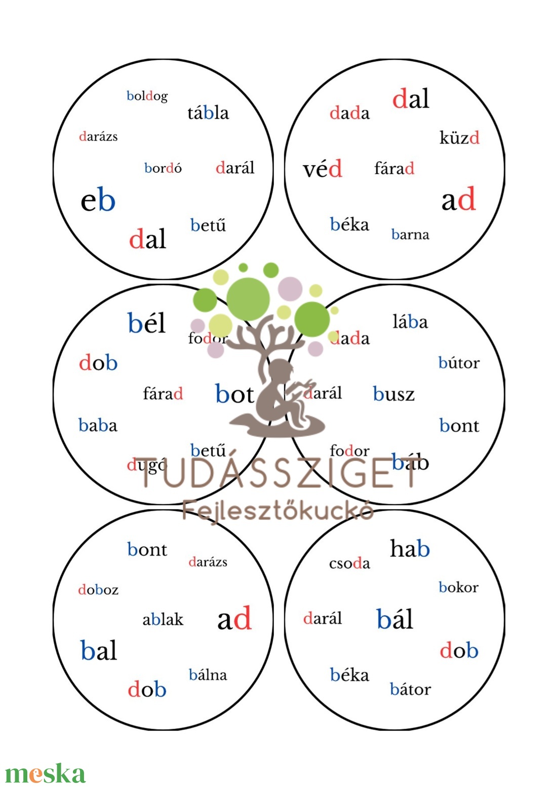d-b Dobble 8 szóval - játék & sport - készségfejlesztő és logikai játék - oktató játékok - Meska.hu