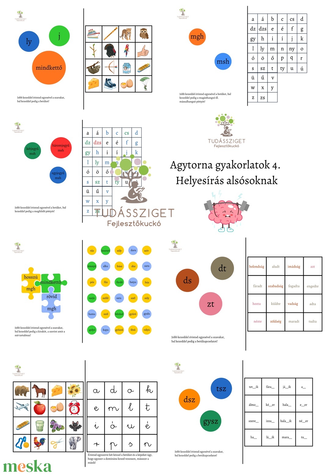 Agytorna gyakorlatok alsósoknak 4. Abc - játék & sport - készségfejlesztő és logikai játék - oktató játékok - Meska.hu
