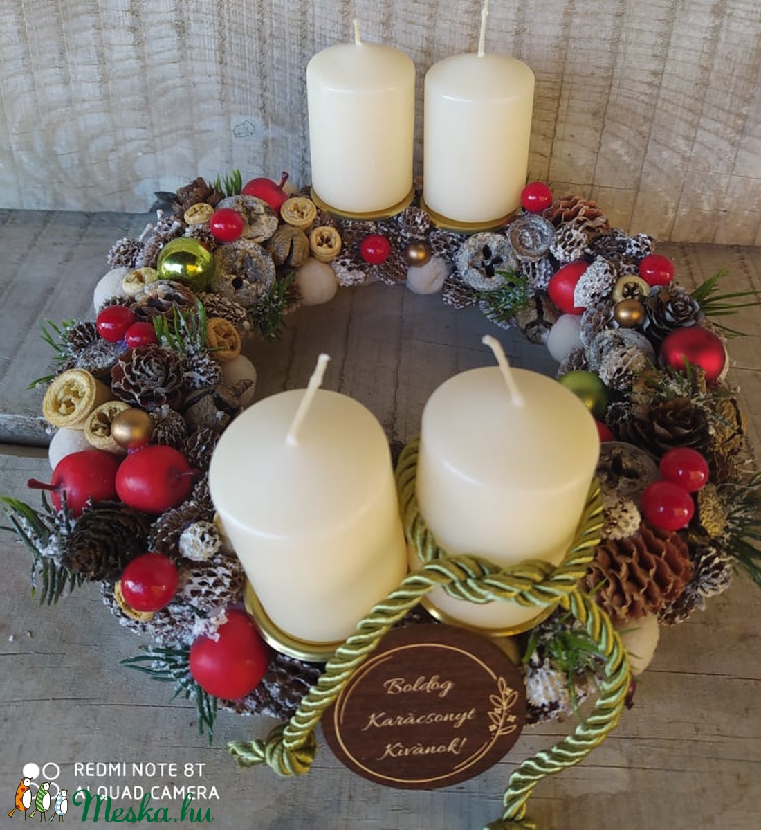 Adventi koszorú vidám színekkel,táblácskával - karácsony - adventi díszek - adventi koszorú - Meska.hu Adventi koszorú vidám színekkel,táblácskával - karácsony - adventi díszek - adventi koszorú - Meska.hu