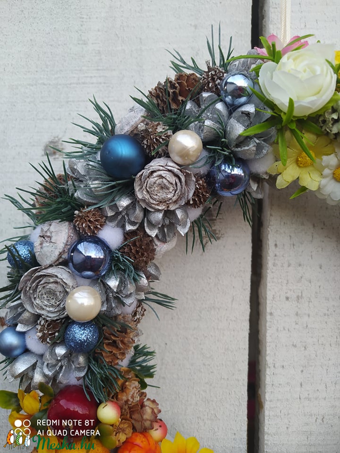 Négyévszakos kopogtató, ajtódísz,koszorú - otthon & életmód - dekoráció - ajtó- és ablak dekoráció - ajtódísz & kopogtató - Meska.hu