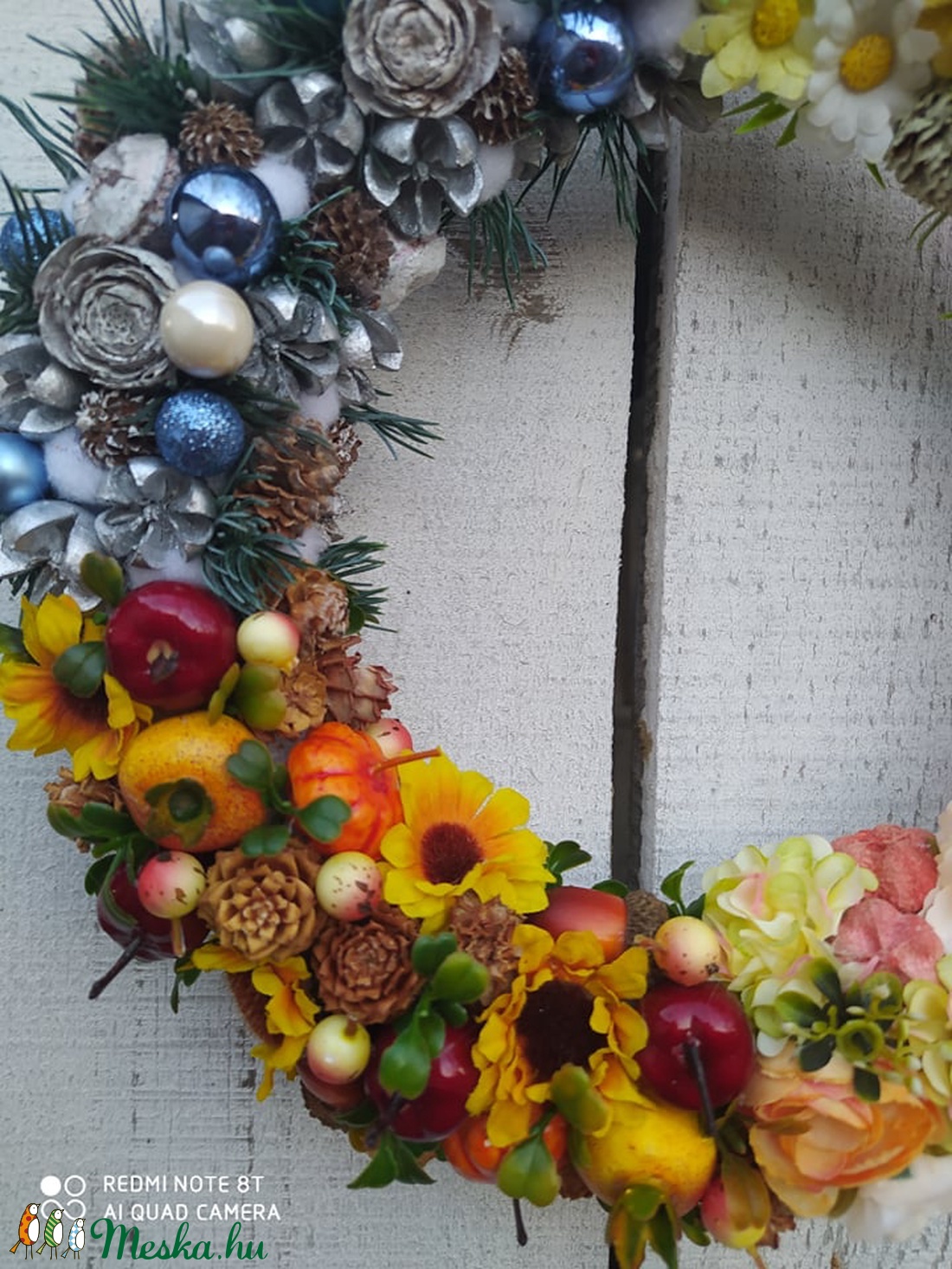 Négyévszakos kopogtató, ajtódísz,koszorú - otthon & életmód - dekoráció - ajtó- és ablak dekoráció - ajtódísz & kopogtató - Meska.hu