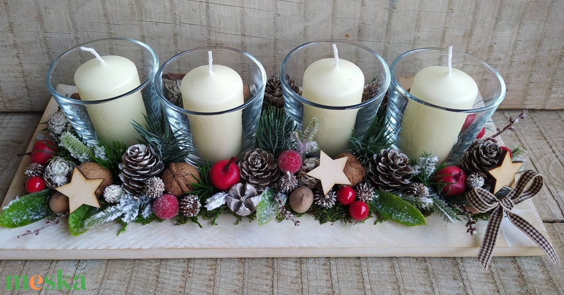 Adventi asztaldísz fa tálban - karácsony - adventi díszek - adventi asztaldísz - Meska.hu Adventi asztaldísz fa tálban - karácsony - adventi díszek - adventi asztaldísz - Meska.hu