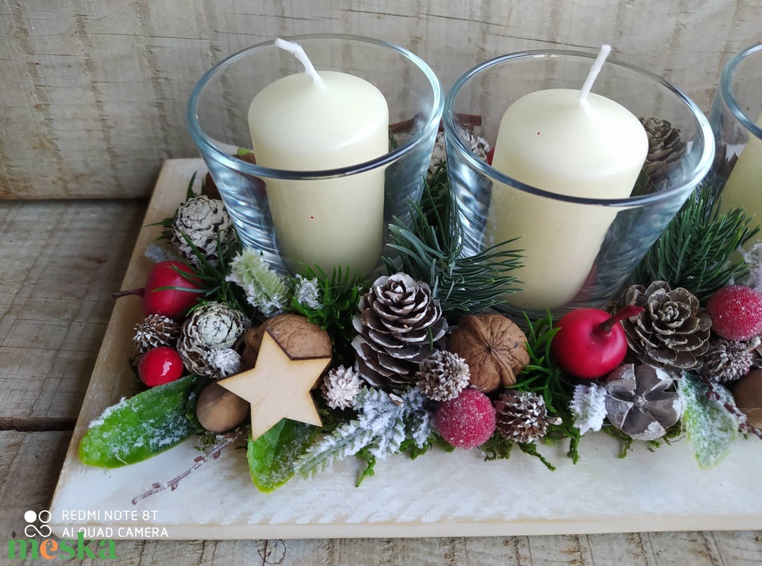 Adventi asztaldísz fa tálban - karácsony - adventi díszek - adventi asztaldísz - Meska.hu Adventi asztaldísz fa tálban - karácsony - adventi díszek - adventi asztaldísz - Meska.hu