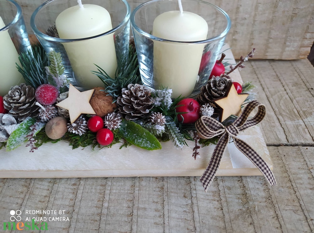 Adventi asztaldísz fa tálban - karácsony - adventi díszek - adventi asztaldísz - Meska.hu Adventi asztaldísz fa tálban - karácsony - adventi díszek - adventi asztaldísz - Meska.hu
