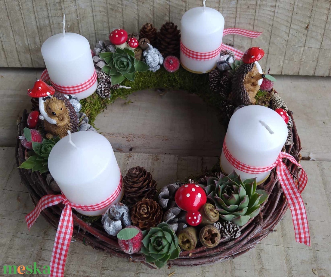 Adventi koszorú, asztali dísz - karácsony - adventi díszek - adventi koszorú - Meska.hu Adventi koszorú, asztali dísz - karácsony - adventi díszek - adventi koszorú - Meska.hu