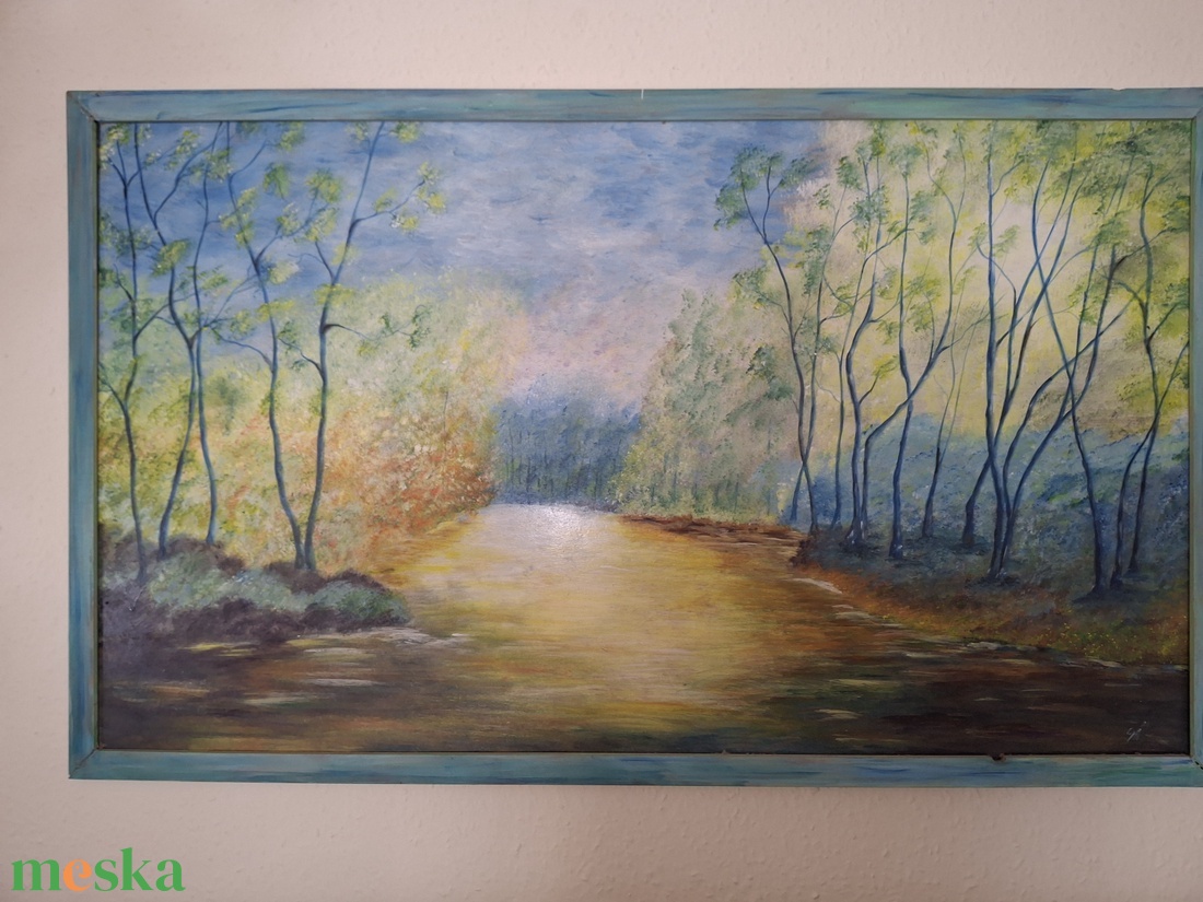 Arany folyó - művészet - festmény - akril - Meska.hu