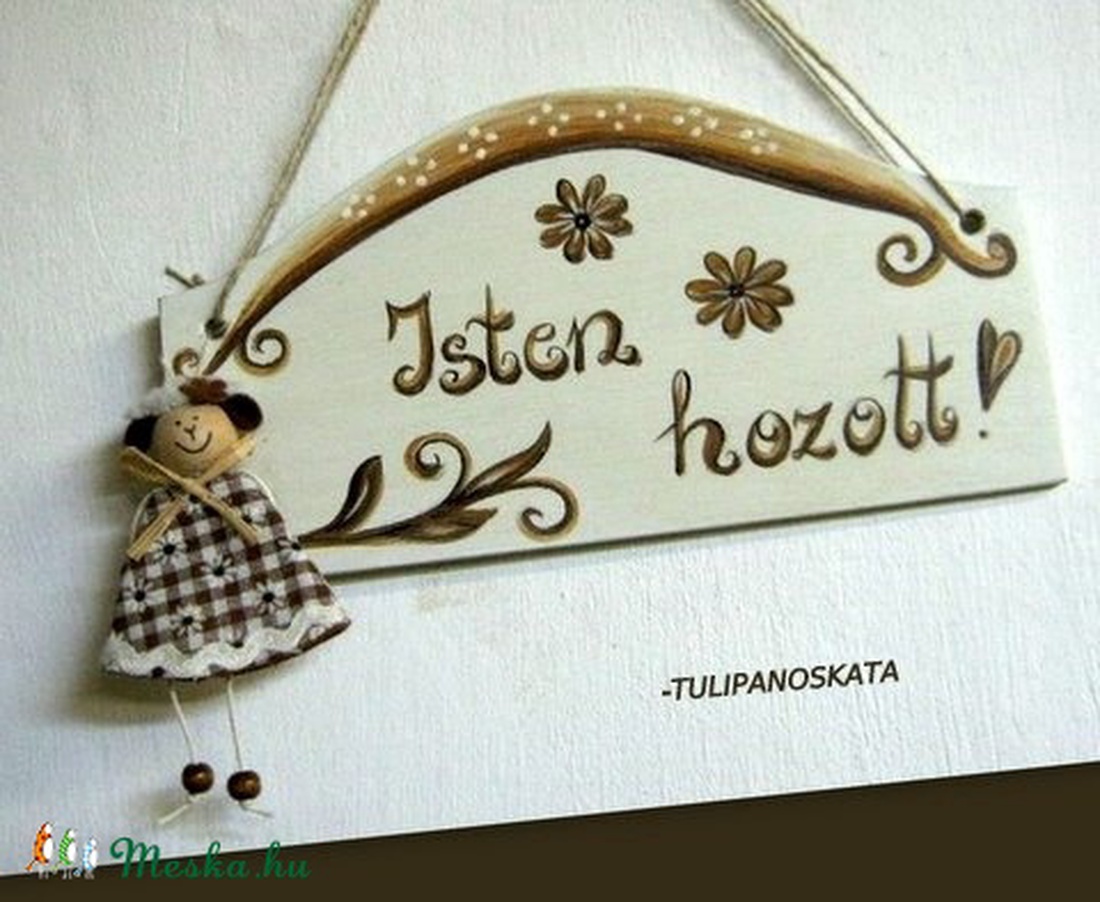 Isten hozott tábla , ajtódísz húsvéti -  - Meska.hu