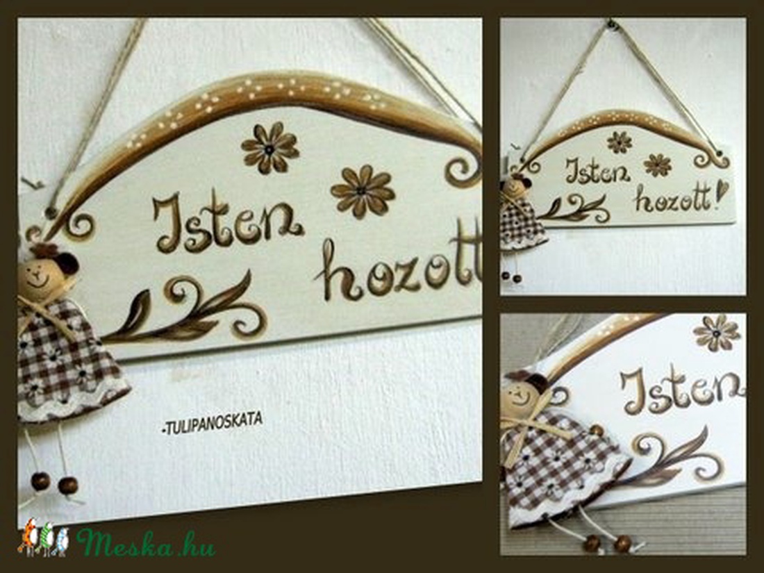 Isten hozott tábla , ajtódísz húsvéti -  - Meska.hu