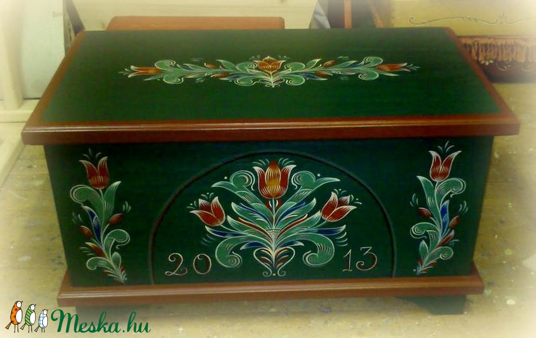 Festett tulipános láda,rendelésre -  - Meska.hu