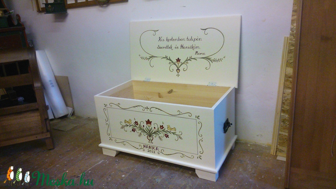 Festett tulipános láda,rendelésre -  - Meska.hu
