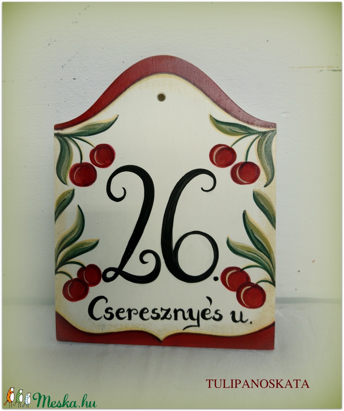 Festett utcatábla cseresznyés - - Meska.hu Festett utcatábla cseresznyés - - Meska.hu