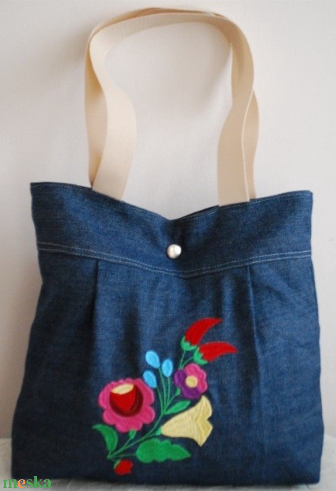 Farmer táska kalocsai mintával - táska & tok - kézitáska & válltáska - válltáska - Meska.hu