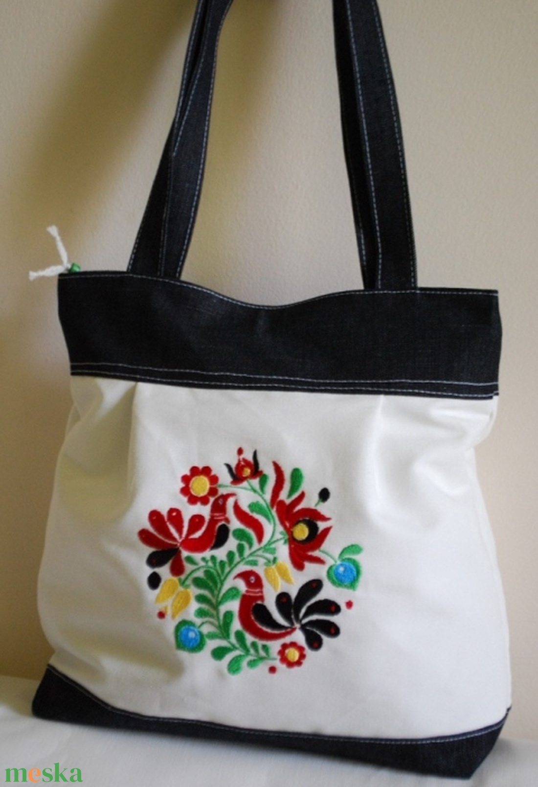 Hímzett matyó válltáska - táska & tok - kézitáska & válltáska - válltáska - Meska.hu