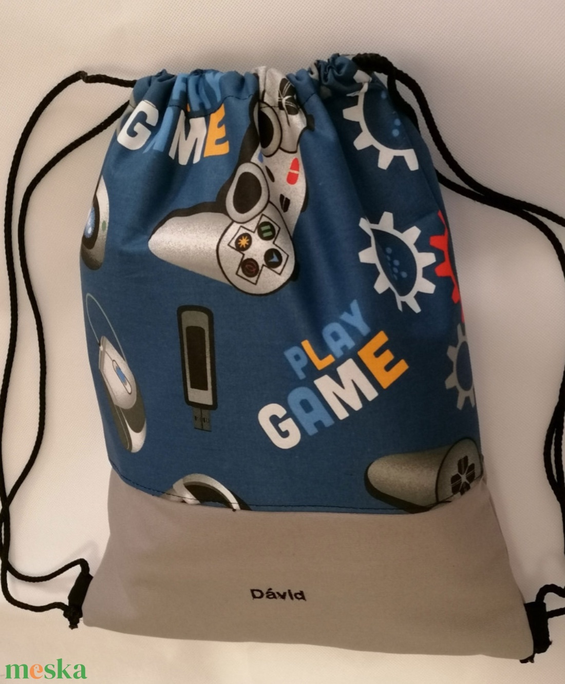 Vászon tornazsák, gymbag - Gamer - táska & tok - hátizsák - tornazsák, gymbag - Meska.hu