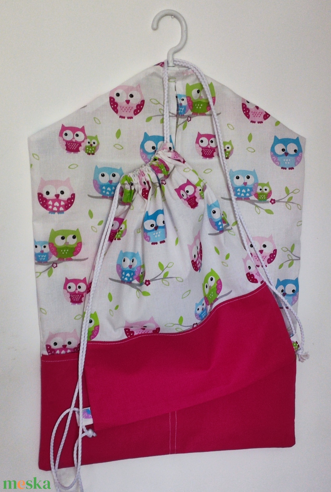 Baglyos ovis zsák és tornazsák szett - játék & sport - ovis felszerelés - ovis szett - Meska.hu