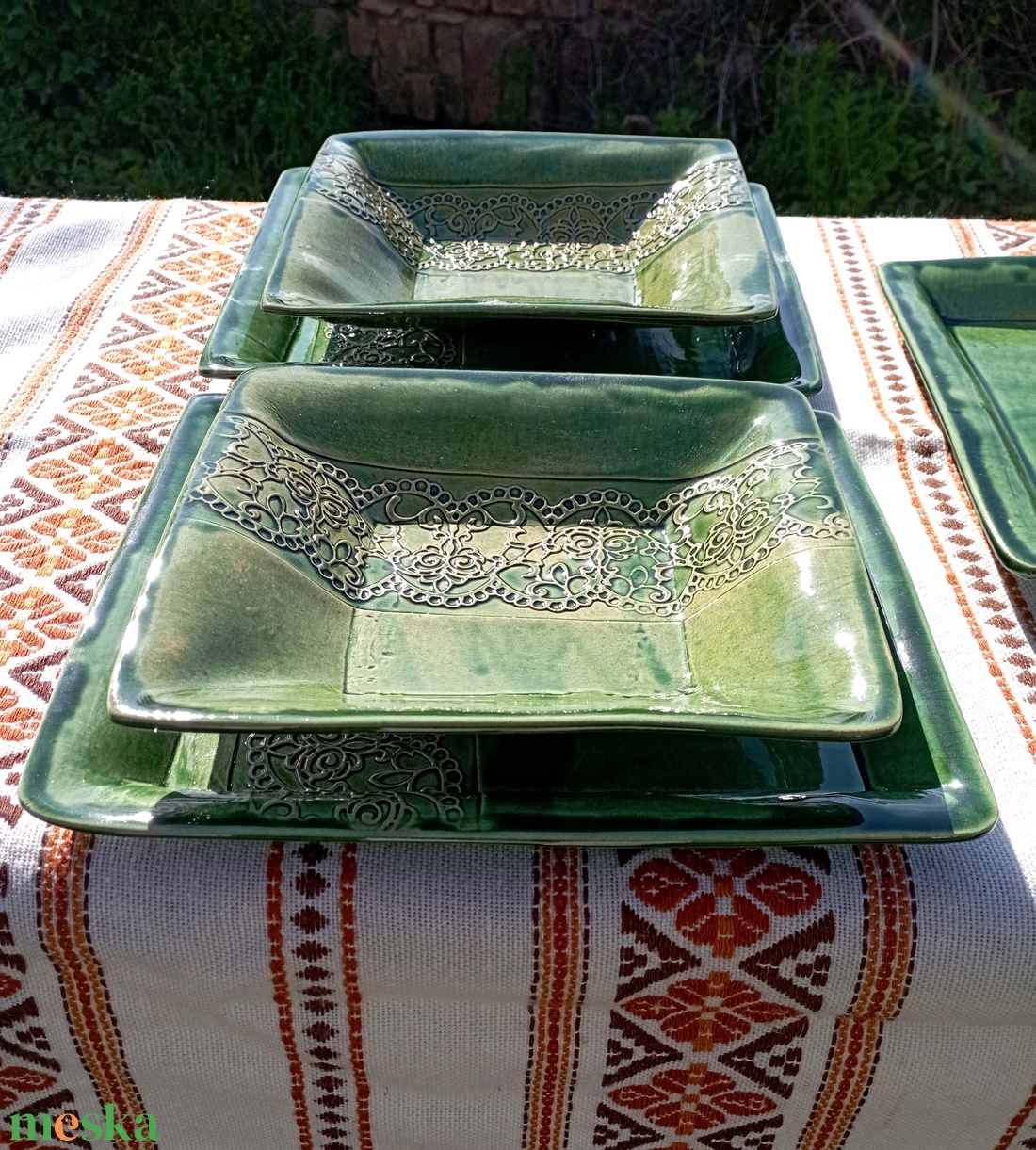 4 személyes kerámia étkészlet  - otthon & életmód - konyhafelszerelés, tálalás - tálalás - tányér & étkészlet - Meska.hu