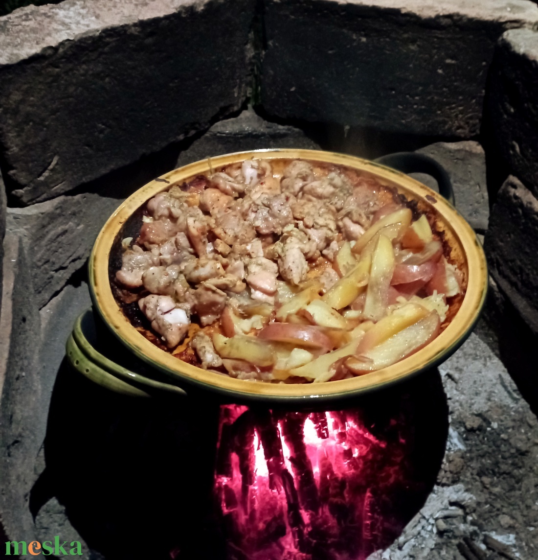 Grilltál fedővel  - otthon & életmód - ház & kert - bográcsozás, grillezés - Meska.hu