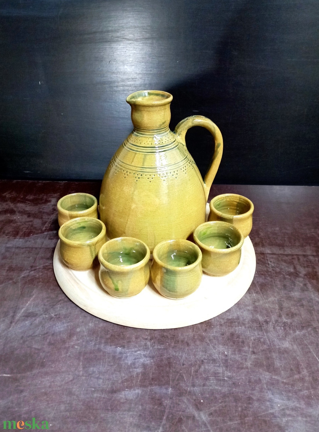 Pálinkás kínáló készlet  - otthon & életmód - konyhafelszerelés, tálalás - tálalás - pálinkás poharak, szettek - Meska.hu