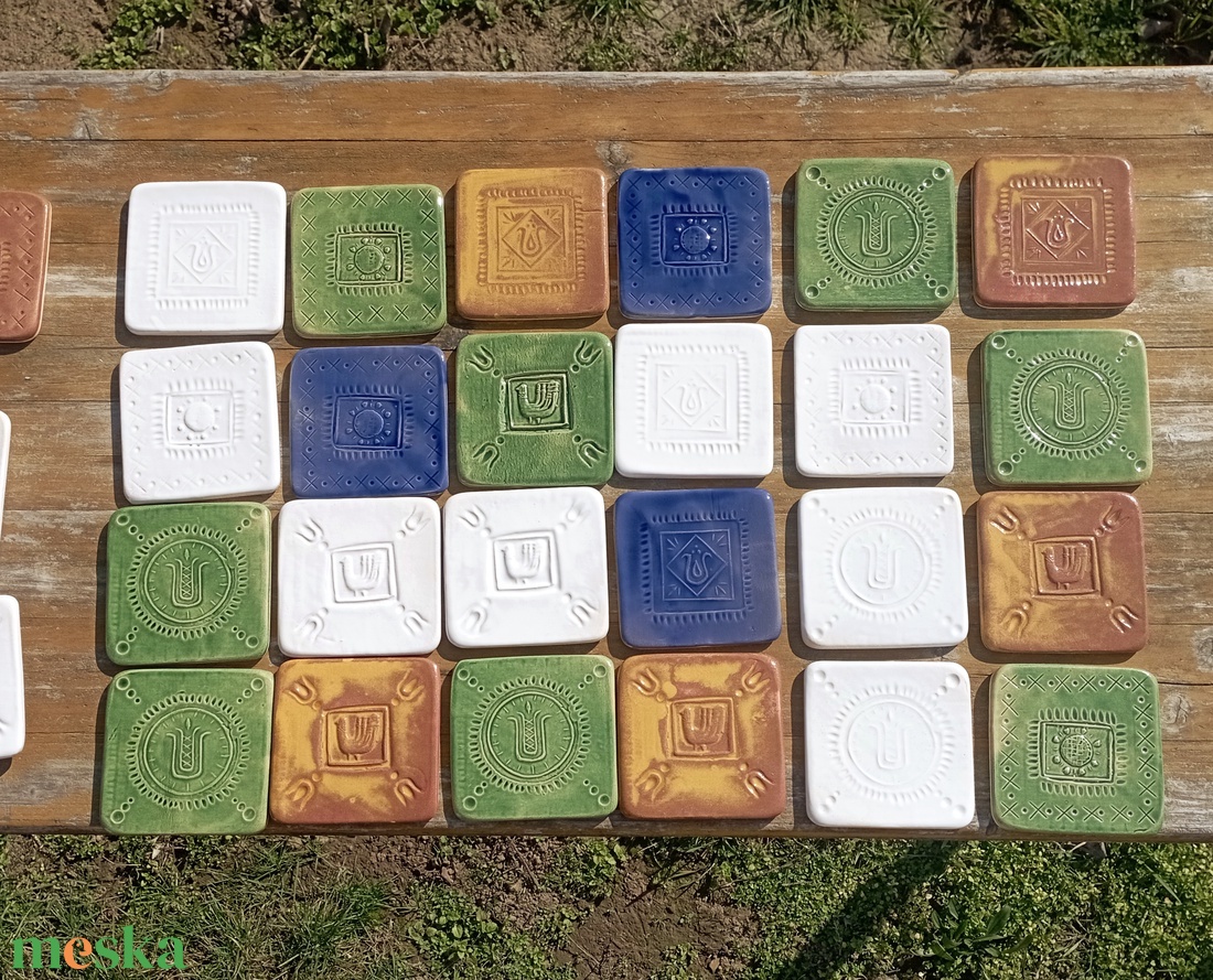 70db dekorcsempe vegyes színben  - otthon & életmód - dekoráció - fali és függő dekoráció - csempe - Meska.hu