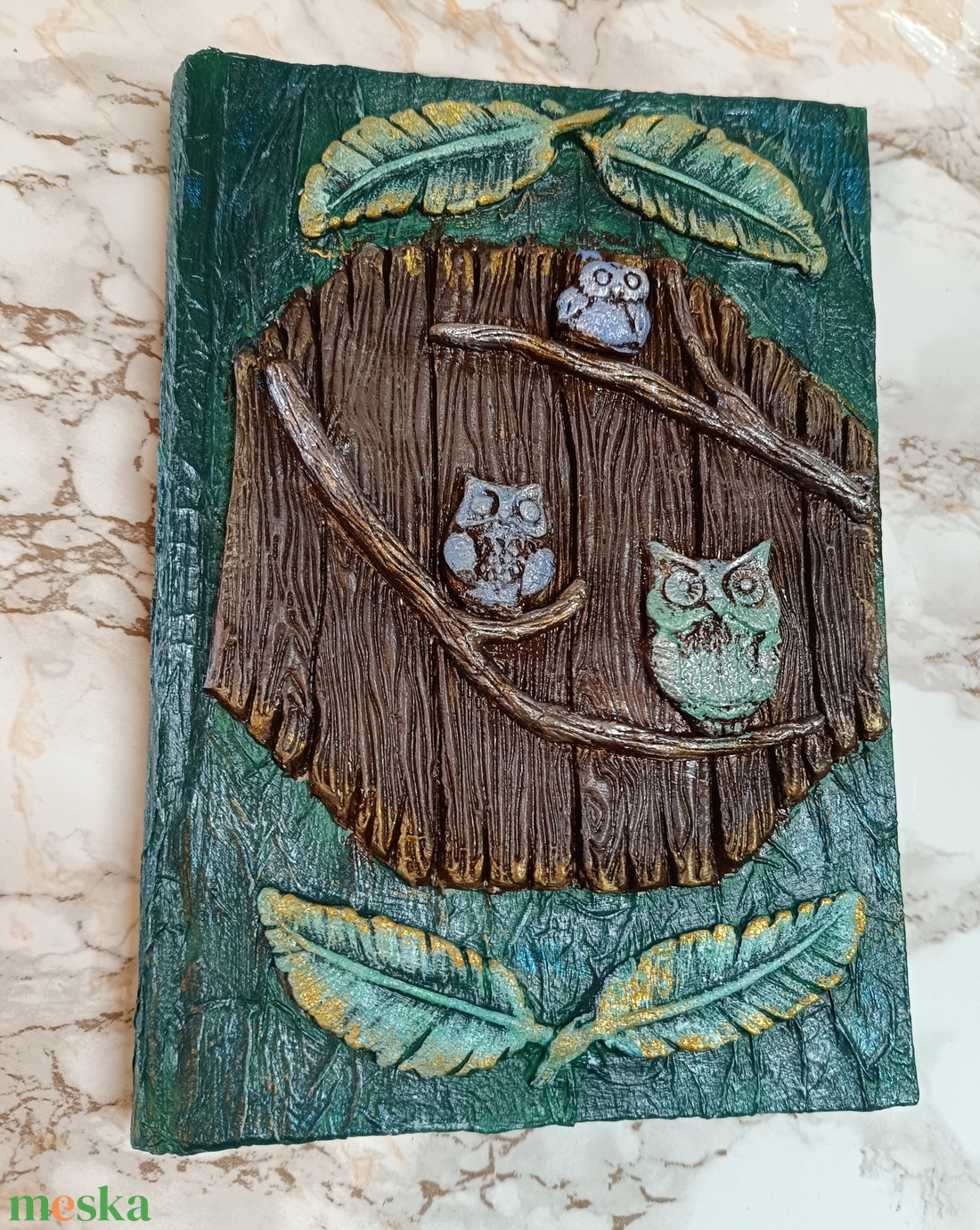 Egyedileg díszített Baglyos 2024-es határidő napló - otthon & életmód - papír, írószer - könyv- és füzetborító - Meska.hu