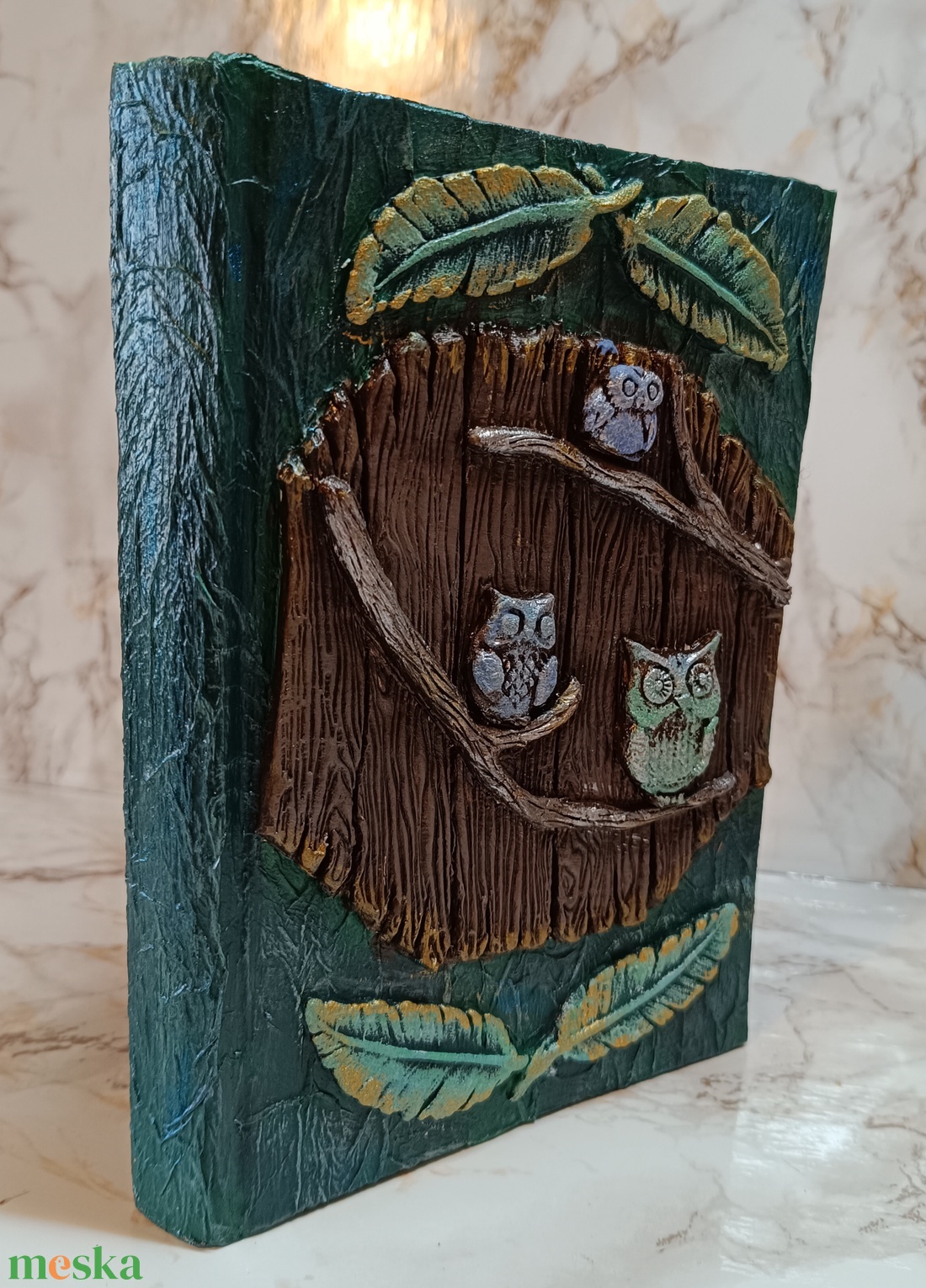 Egyedileg díszített Baglyos 2024-es határidő napló - otthon & életmód - papír, írószer - könyv- és füzetborító - Meska.hu