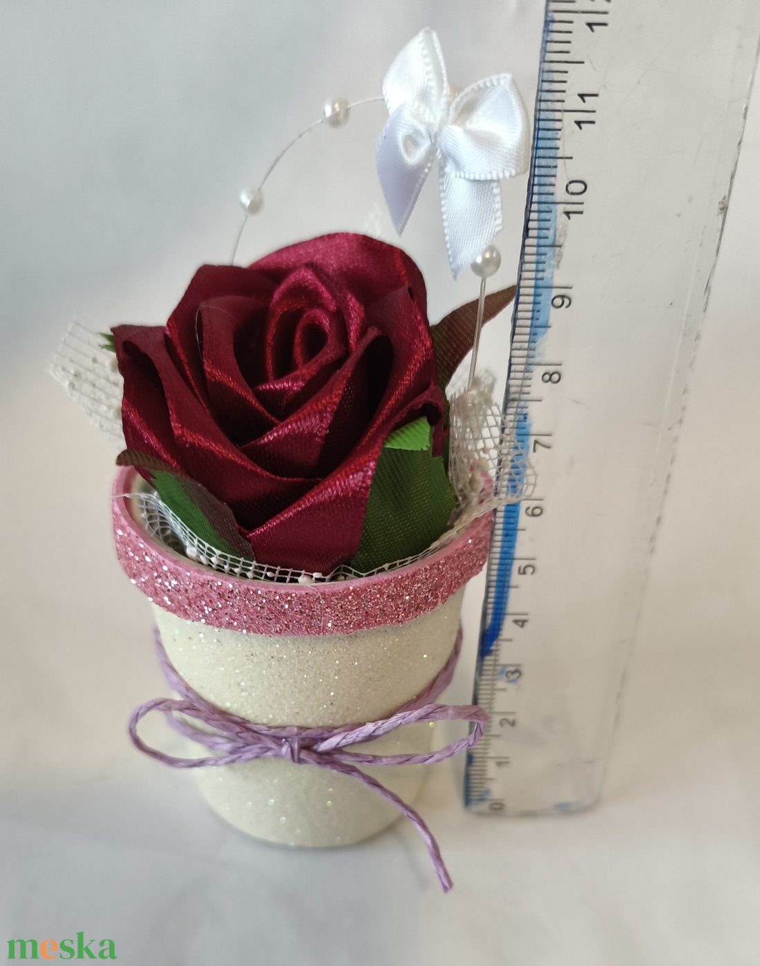 Szatén ajándékozható rózsa  - esküvő - emlék & ajándék - köszönőajándék - Meska.hu