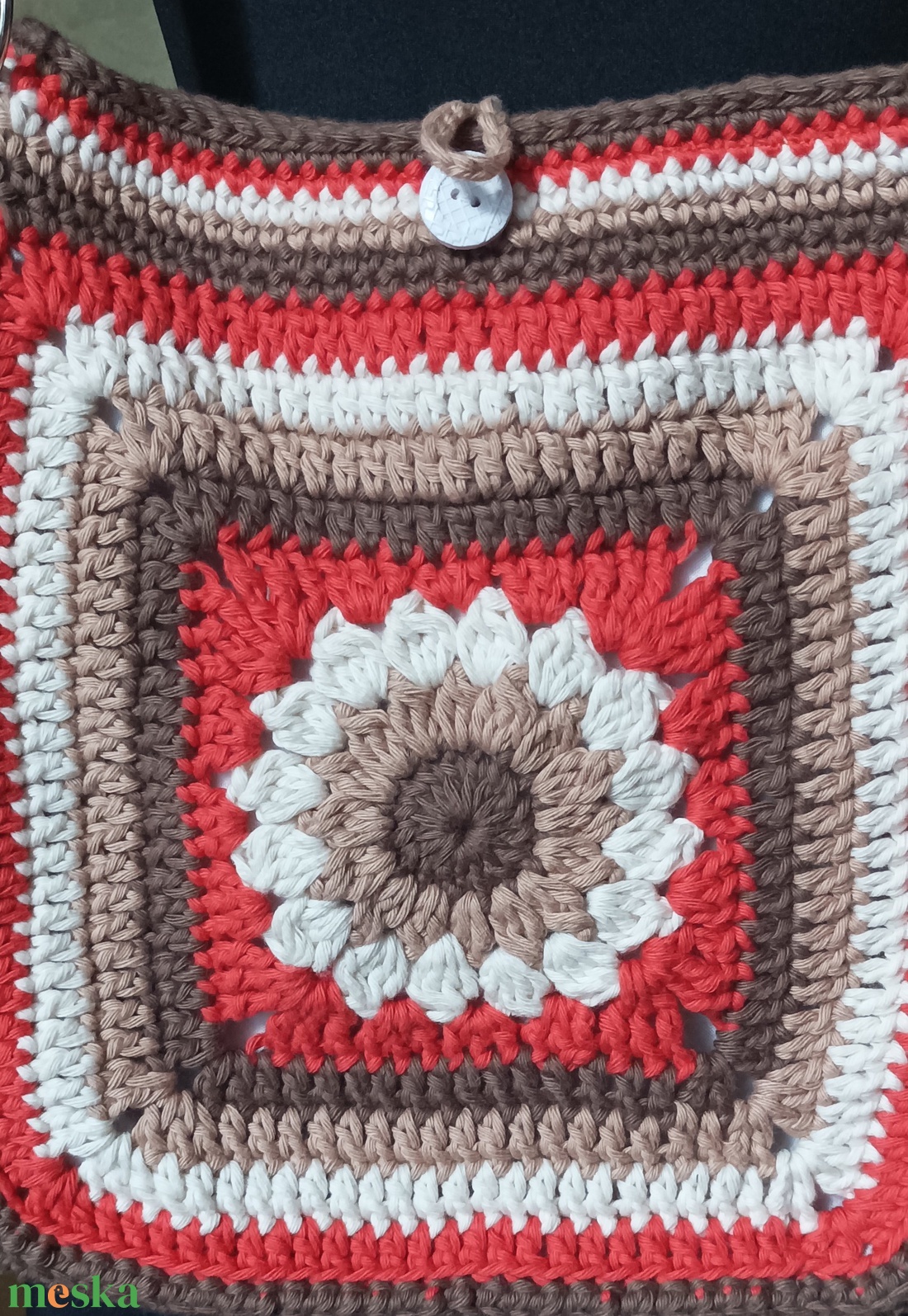 Horgolt válltáska, oldaltáska, crossbody föld színekben mandala szerű mintával - táska & tok - kézitáska & válltáska - vállon átvethető táska - Meska.hu Horgolt válltáska, oldaltáska, crossbody föld színekben mandala szerű mintával - táska & tok - kézitáska & válltáska - vállon átvethető táska - Meska.hu