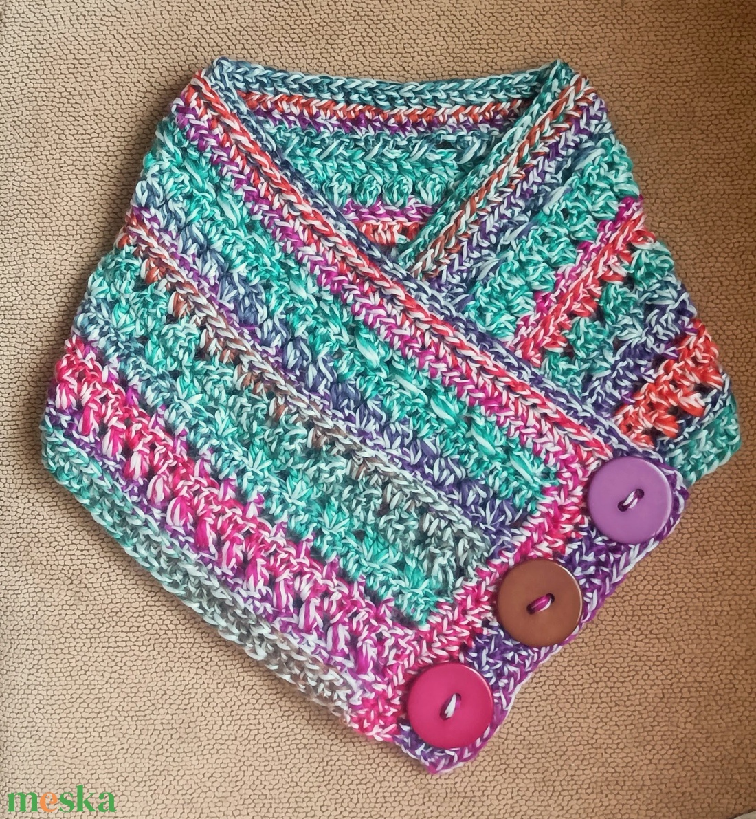 Színes, vidám nyakmelegítő, méret nélküli  - ruha & divat - sál, sapka, kendő - sál - Meska.hu Színes, vidám nyakmelegítő, méret nélküli  - ruha & divat - sál, sapka, kendő - sál - Meska.hu