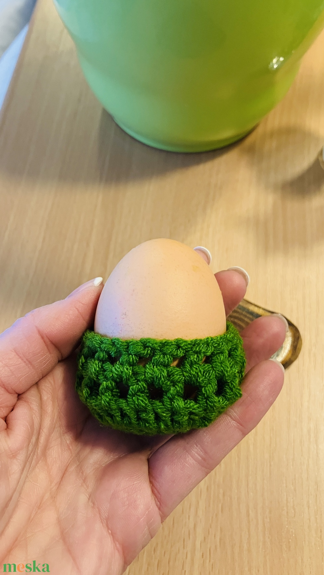 Horgolt húsvéti tojástartó kosárka � - ünnepi díszek, dekorációk - húsvéti díszek és dekorációk - húsvéti ajándékátadó - Meska.hu