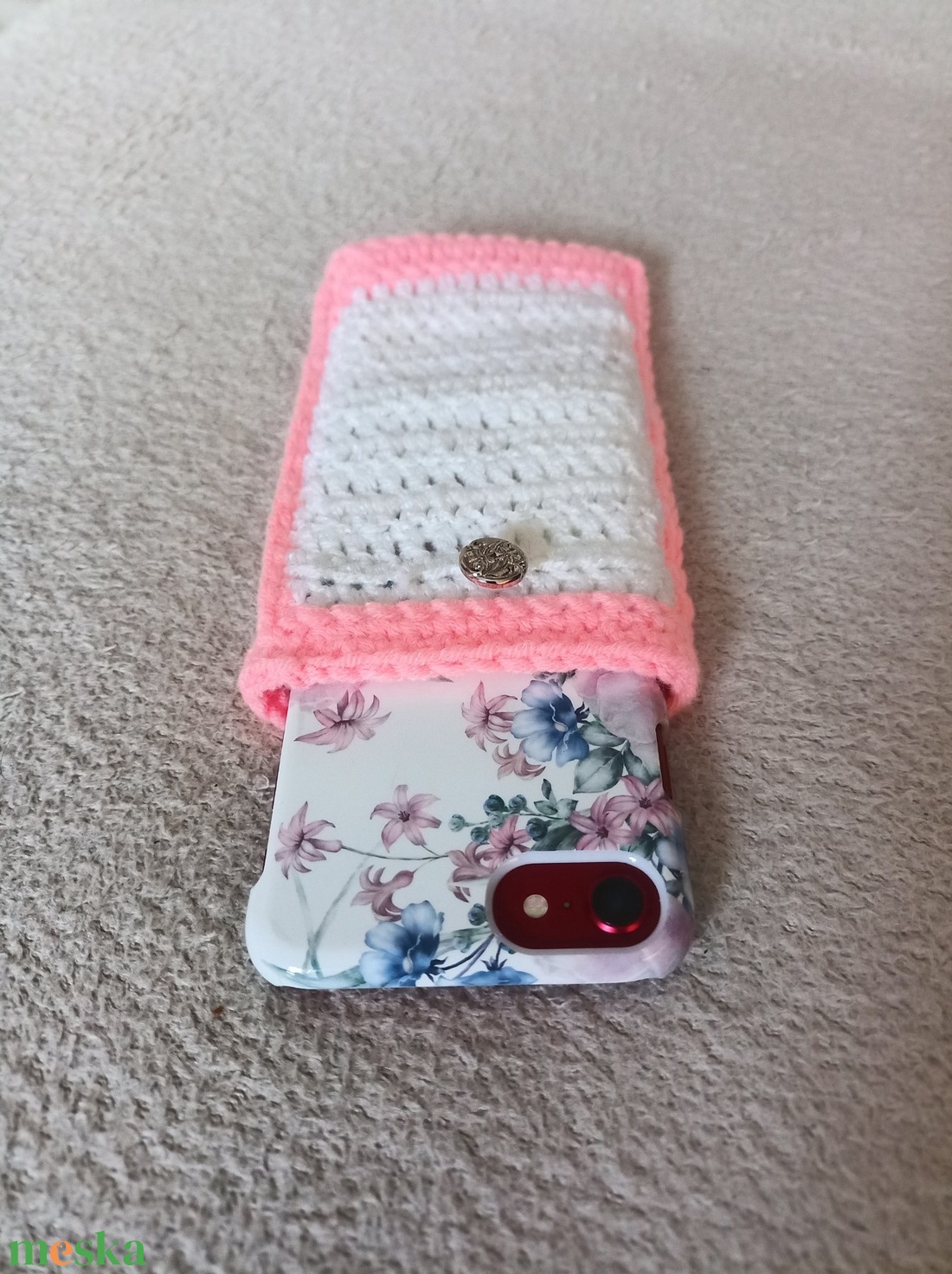 � Kézzel horgolt telefontok - zsepitartó - táska & tok - pénztárca & más tok - telefontok - Meska.hu