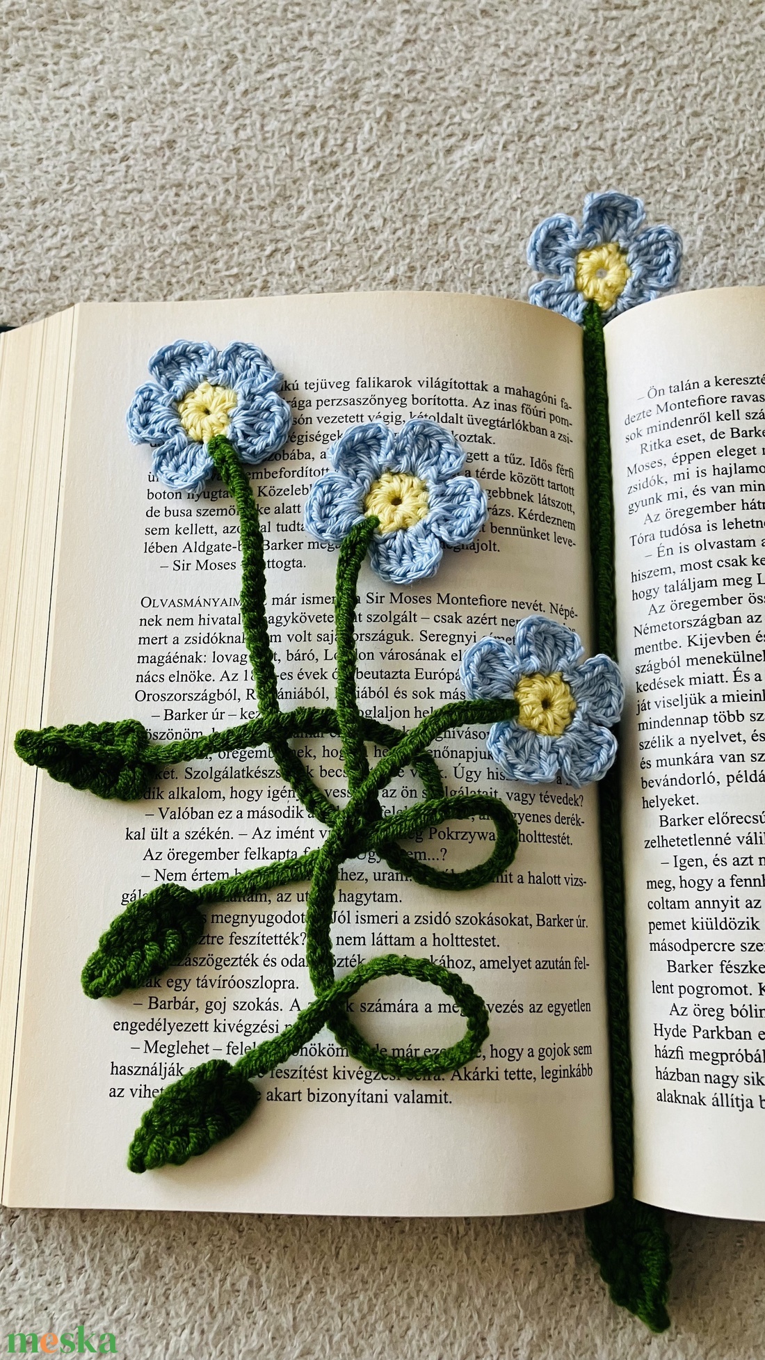 Horgolt könyvjelző - könyv & zene - könyvjelző - Meska.hu