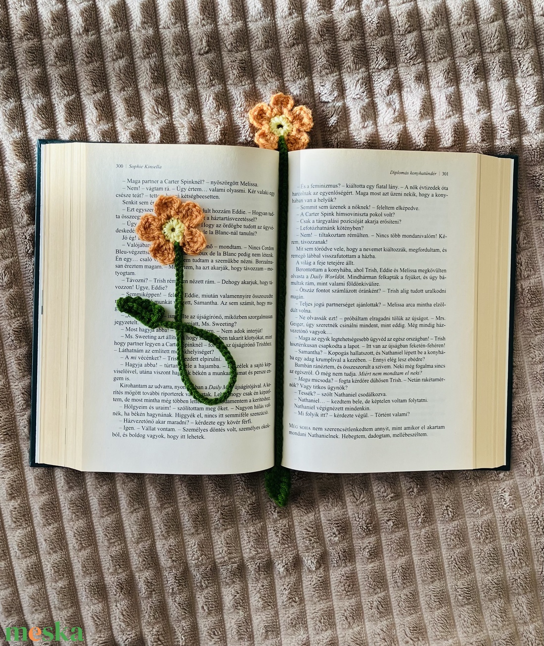 Horgolt könyvjelző - könyv & zene - könyvjelző - Meska.hu