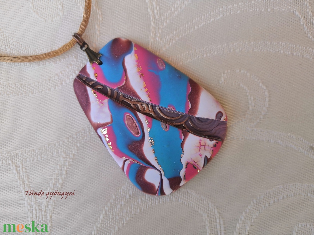 Színkavalkád ékszergyurma medál - ékszer - nyaklánc - medál - Meska.hu