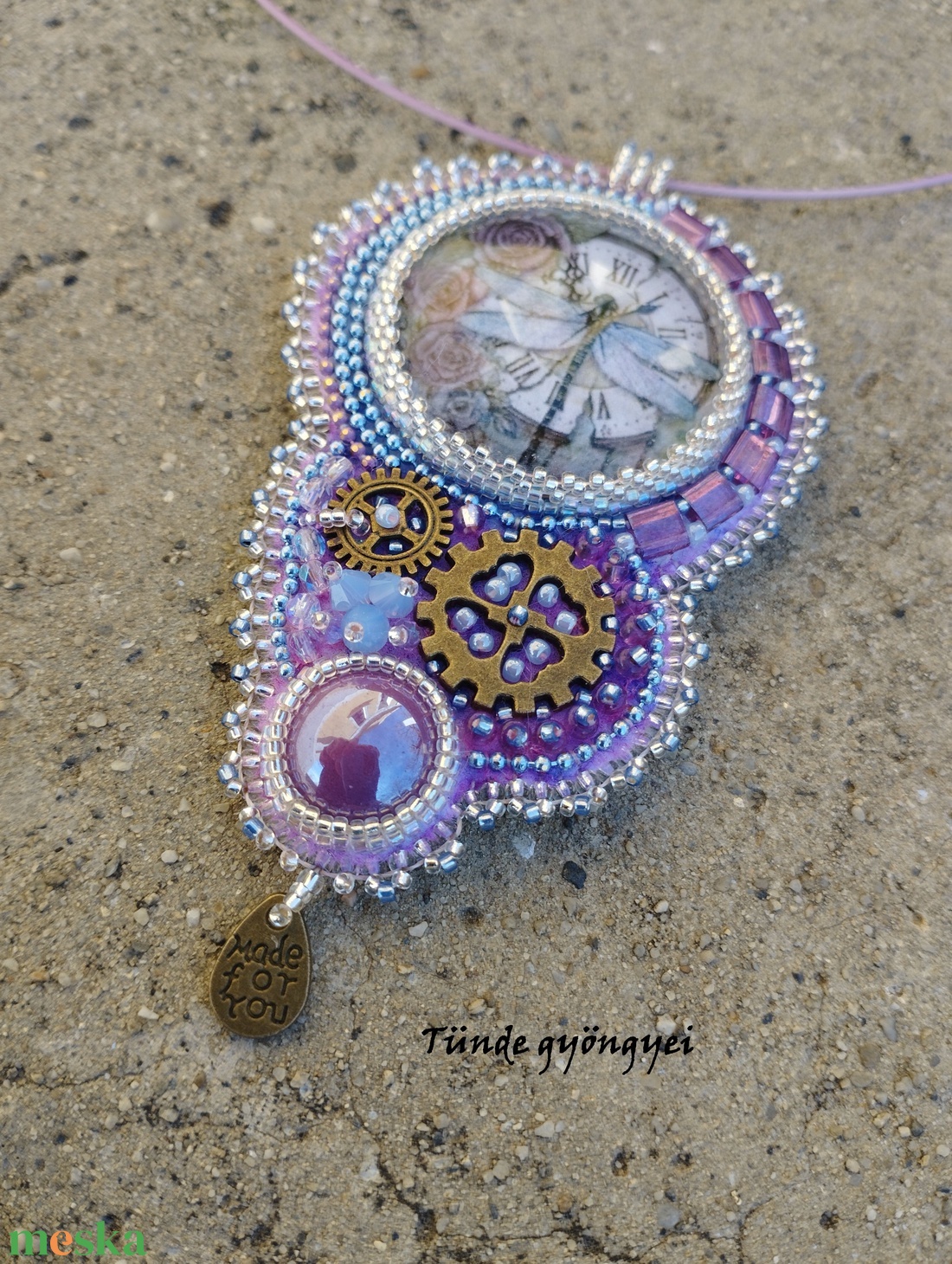 Steampunk kékkel, lilával nyaklánc/medál - ékszer - nyaklánc - medálos nyaklánc - Meska.hu Steampunk kékkel, lilával nyaklánc/medál - ékszer - nyaklánc - medálos nyaklánc - Meska.hu