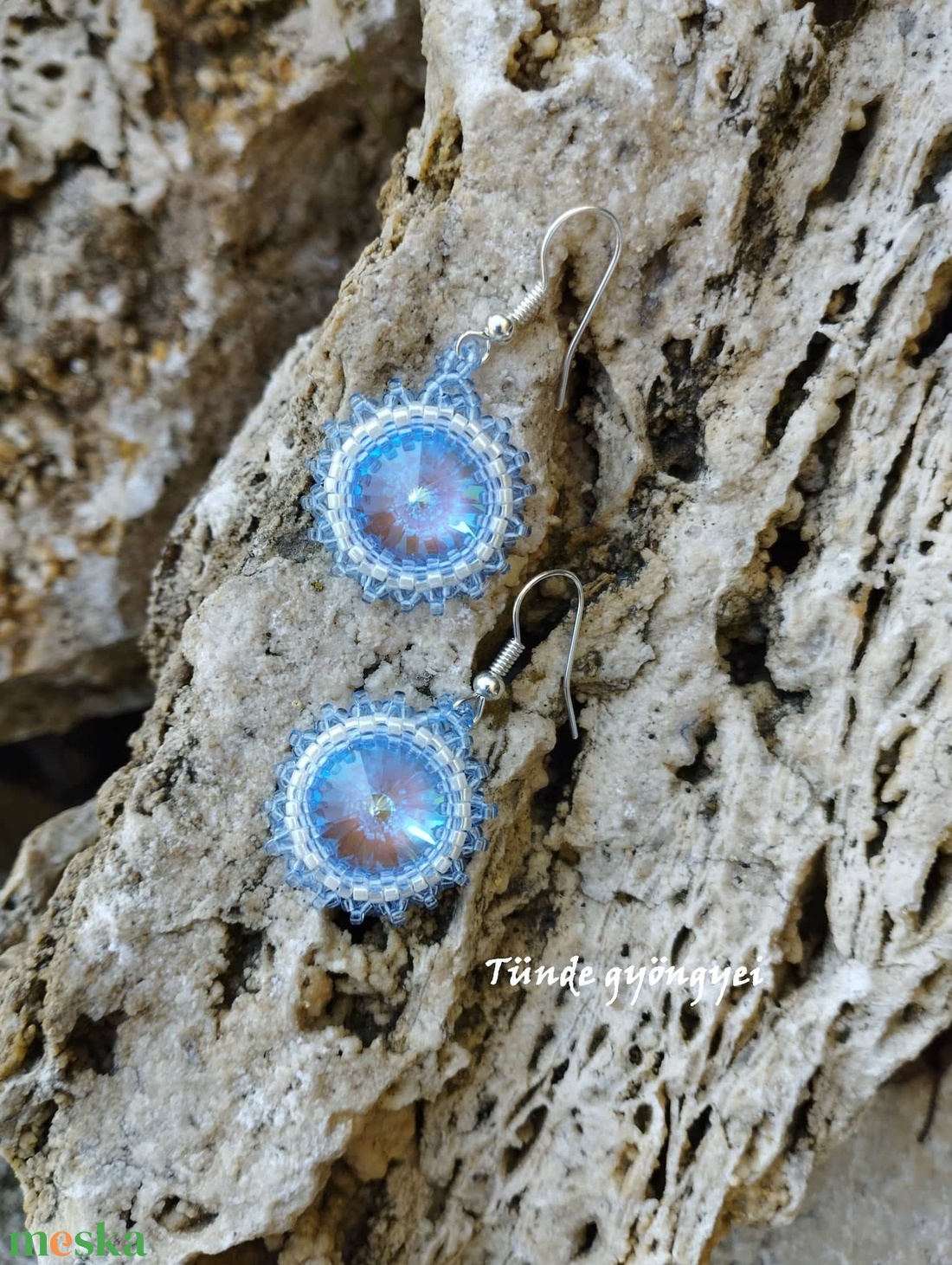 Swarovski fülbevaló - ékszer - fülbevaló - lógós kerek fülbevaló - Meska.hu Swarovski fülbevaló - ékszer - fülbevaló - lógós kerek fülbevaló - Meska.hu