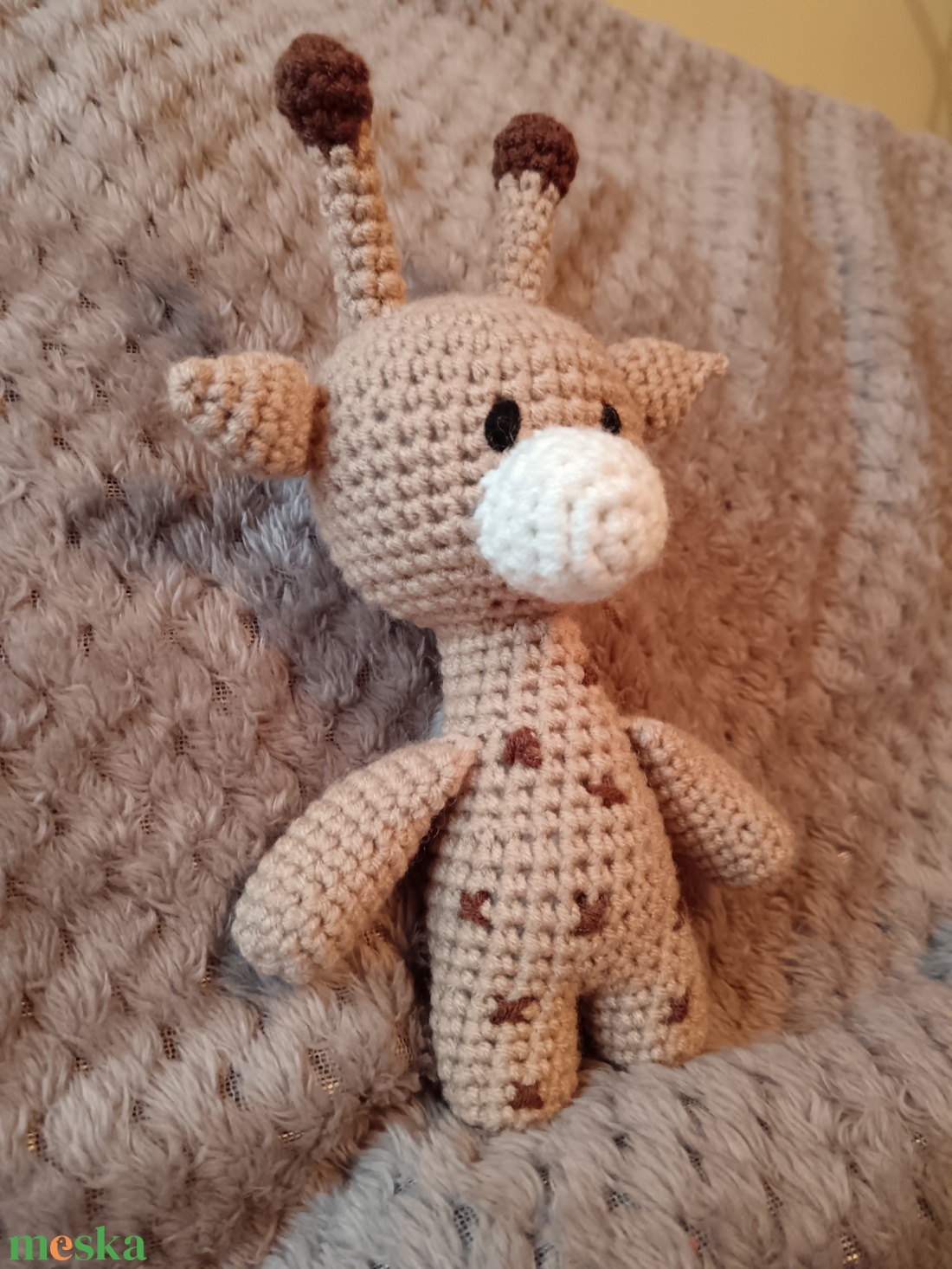 Horgolt zsiráf  - játék & sport - plüssállat & játékfigura - zsiráf - Meska.hu