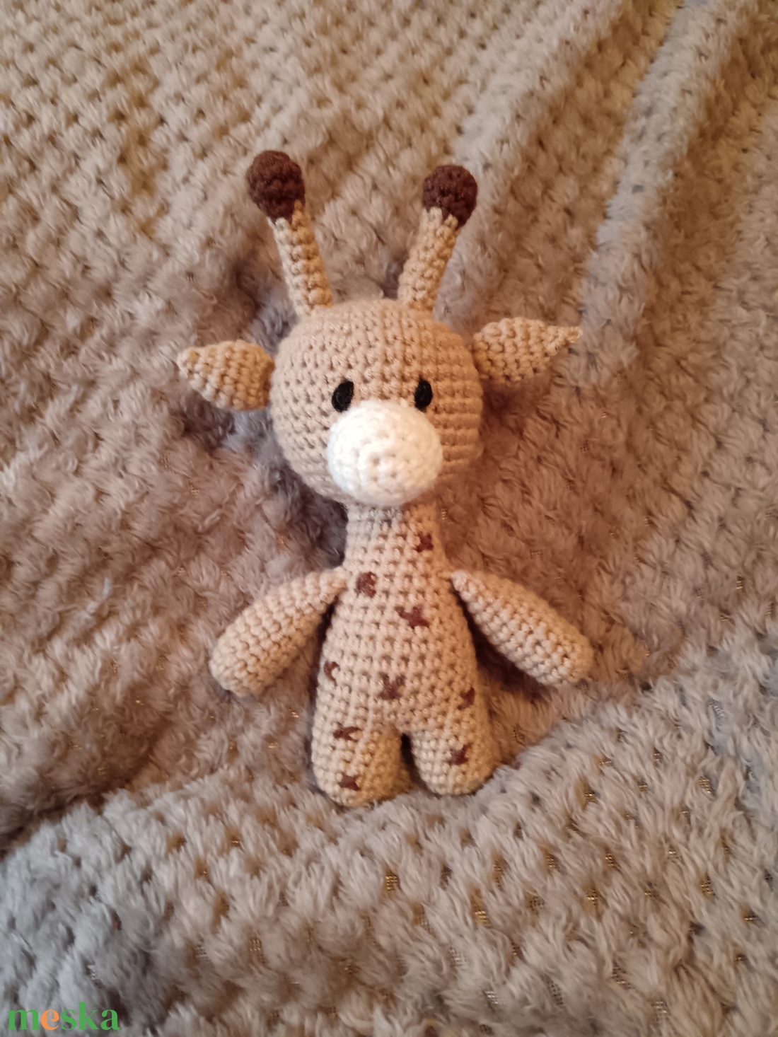 Horgolt zsiráf  - játék & sport - plüssállat & játékfigura - zsiráf - Meska.hu