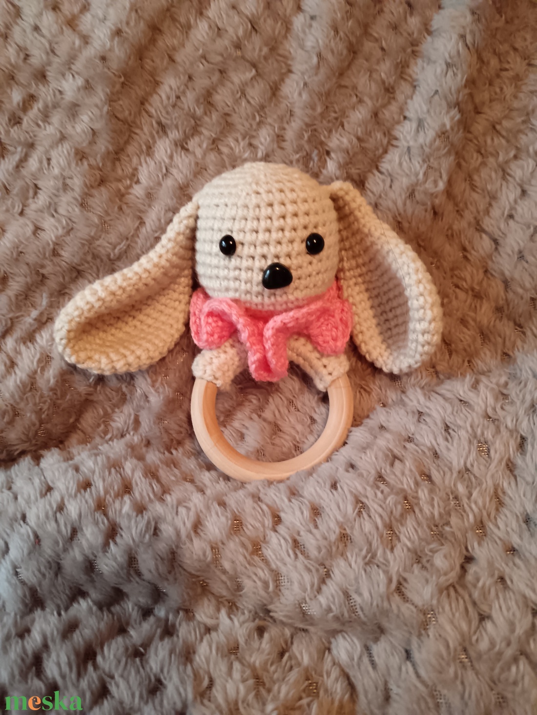 Horgolt nyuszis baba játék  - játék & sport - plüssállat & játékfigura - nyuszi - Meska.hu