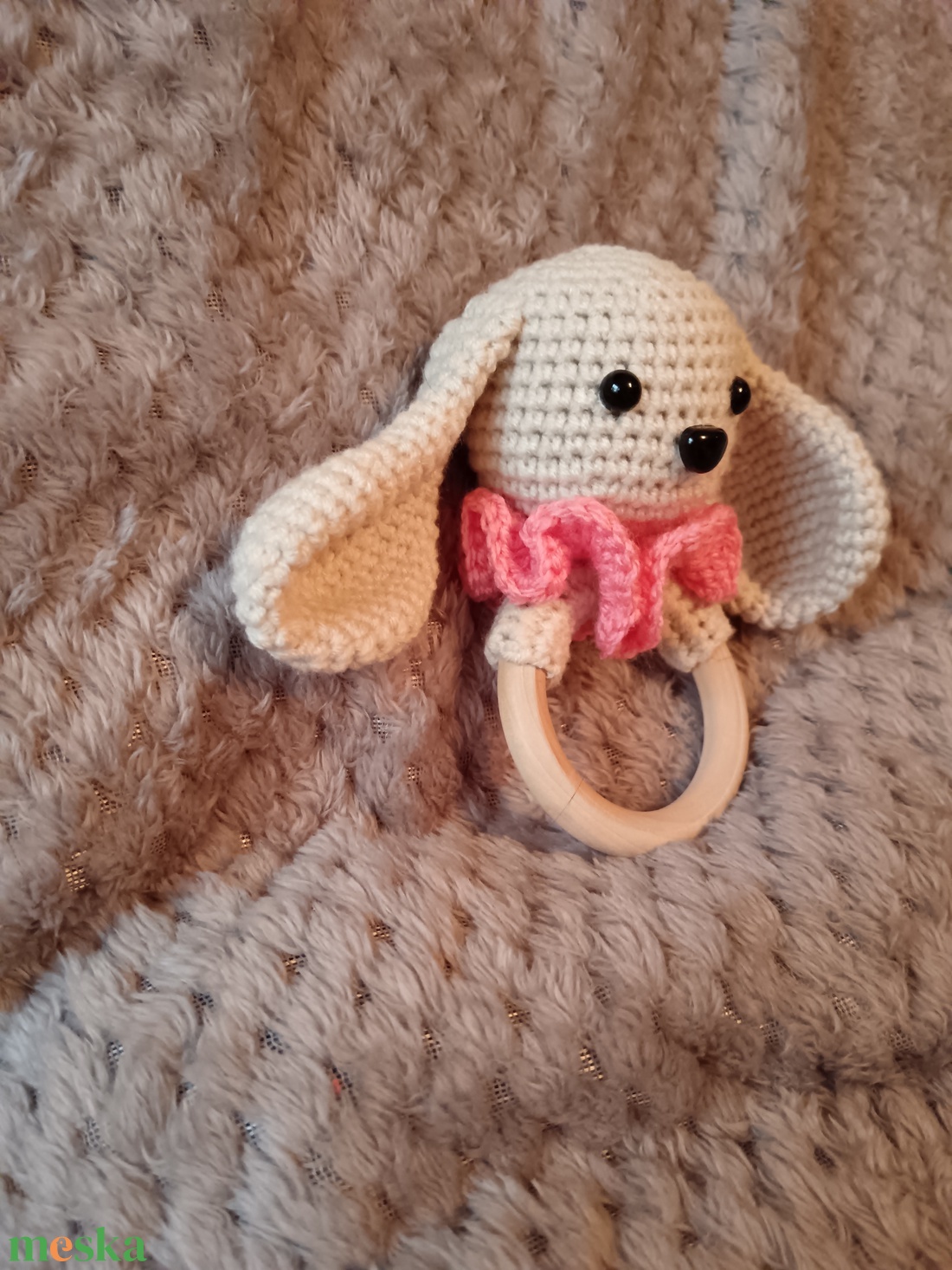 Horgolt nyuszis baba játék  - játék & sport - plüssállat & játékfigura - nyuszi - Meska.hu