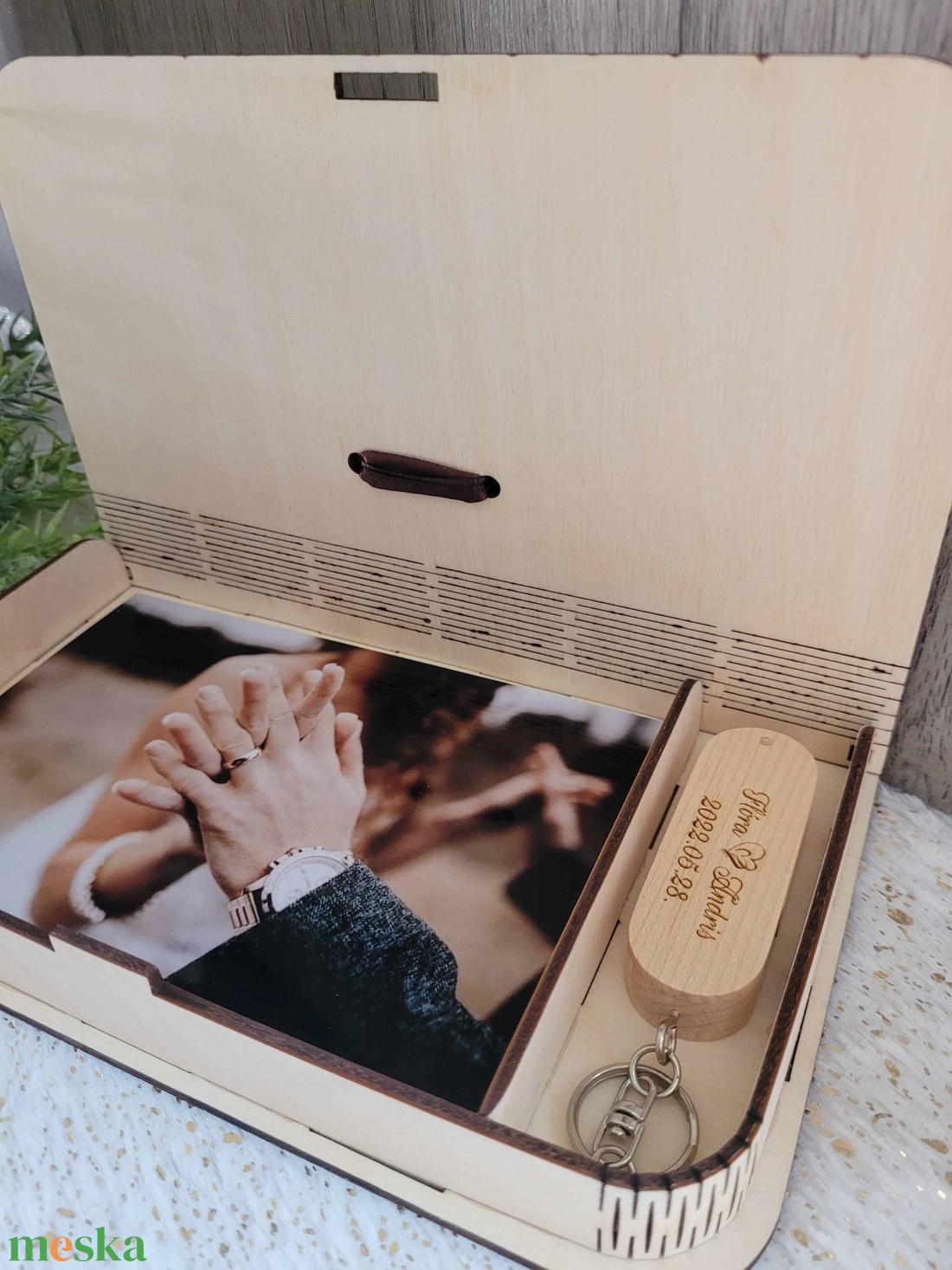 Esküvői fénykép és pendrive tartó díszdoboz - esküvő - emlék & ajándék - doboz - Meska.hu