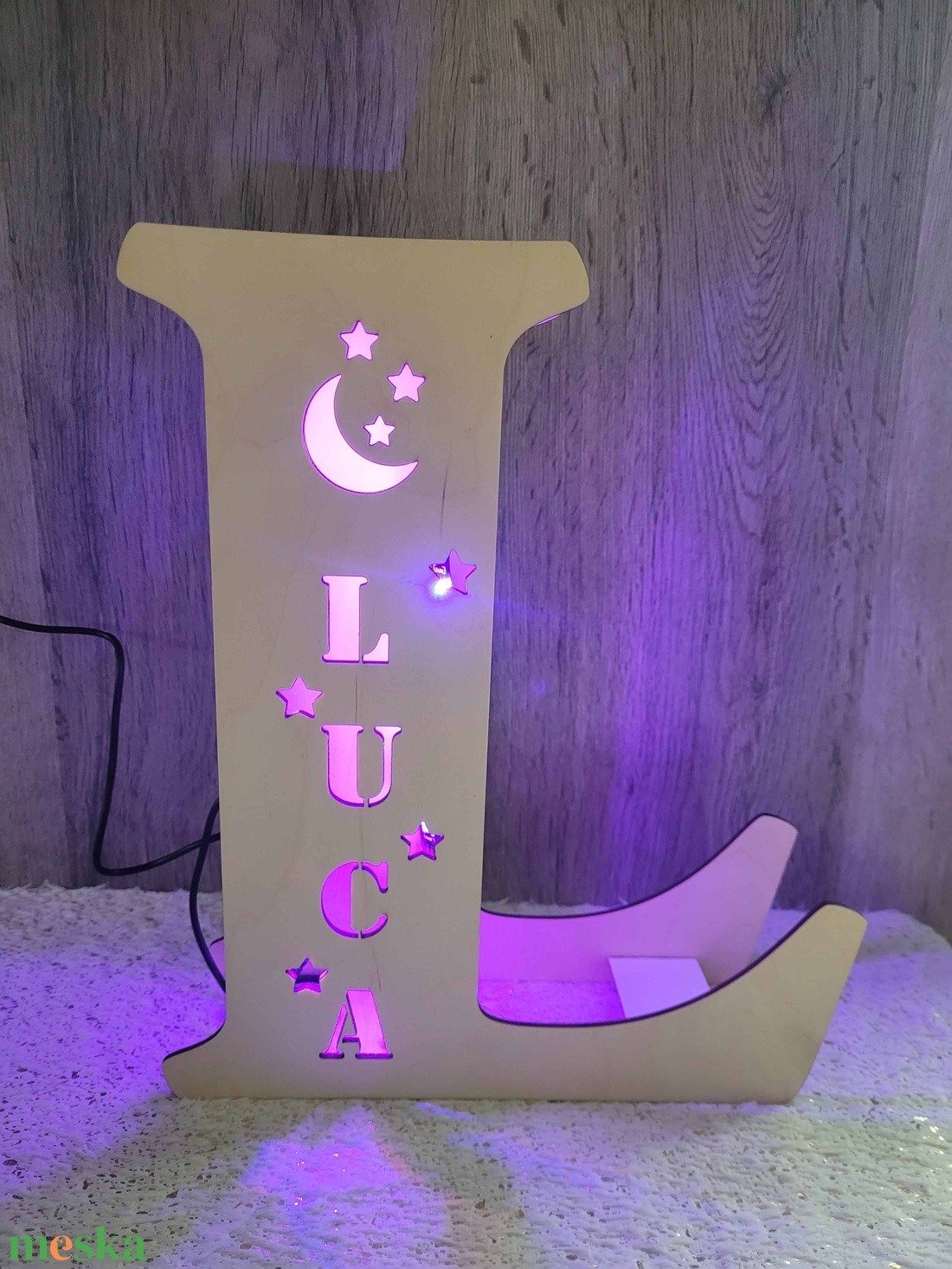 LED világítású éjjeli fény - névre szóló - játék & sport - baba & babaház - babaruha, babakellék - Meska.hu LED világítású éjjeli fény - névre szóló - játék & sport - baba & babaház - babaruha, babakellék - Meska.hu
