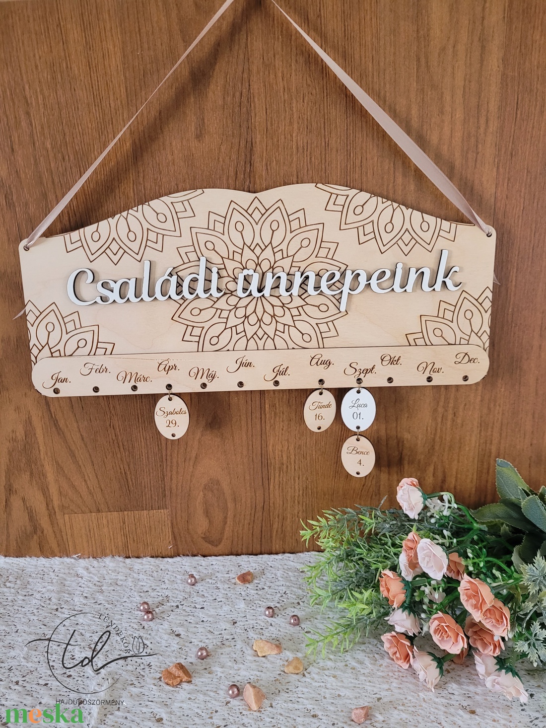 Öröknaptár - natúr mandala mintával - otthon & életmód - dekoráció - fali és függő dekoráció - falinaptár & öröknaptár - Meska.hu Öröknaptár - natúr mandala mintával - otthon & életmód - dekoráció - fali és függő dekoráció - falinaptár & öröknaptár - Meska.hu