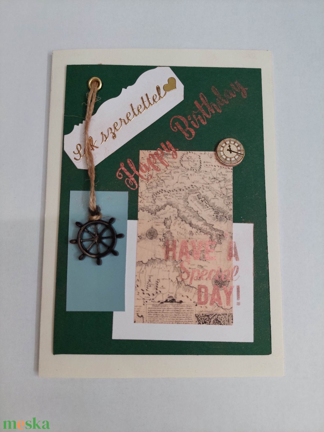 Képeslap vintage tengerész stílusban - otthon & életmód - papír, írószer - ajándékozás kellékei - képeslap, üdvözlőlap - Meska.hu