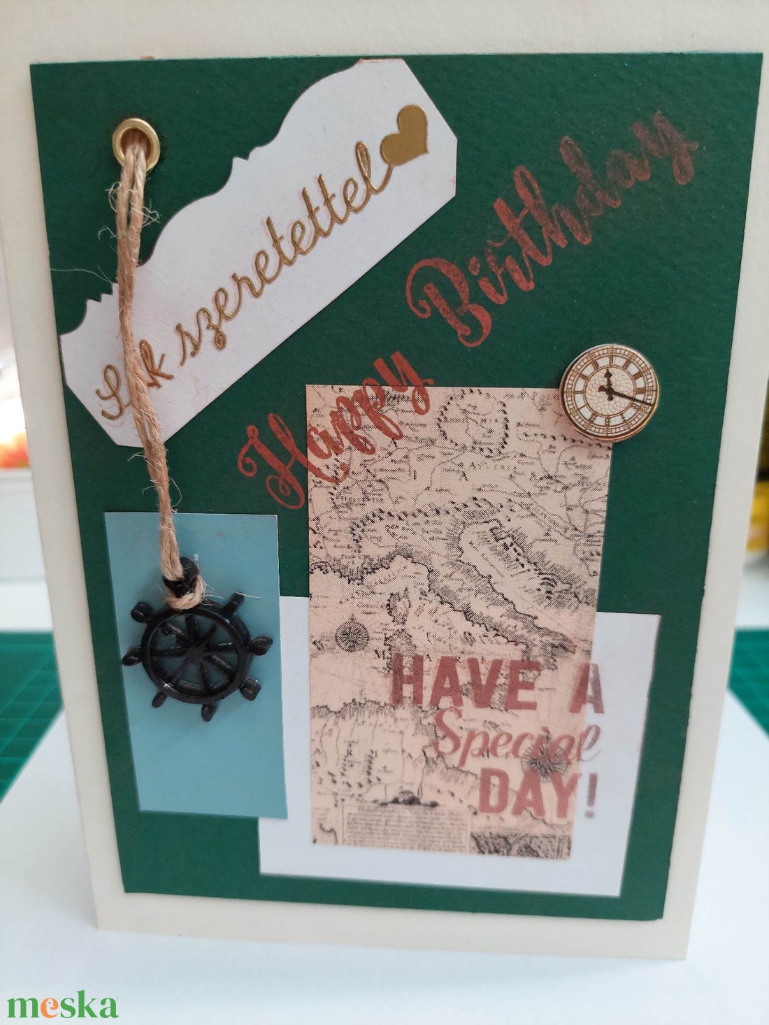 Képeslap vintage tengerész stílusban - otthon & életmód - papír, írószer - ajándékozás kellékei - képeslap, üdvözlőlap - Meska.hu